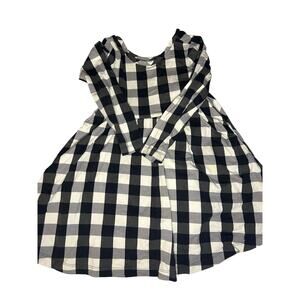 Hanna Andersson black plaid dress size 5